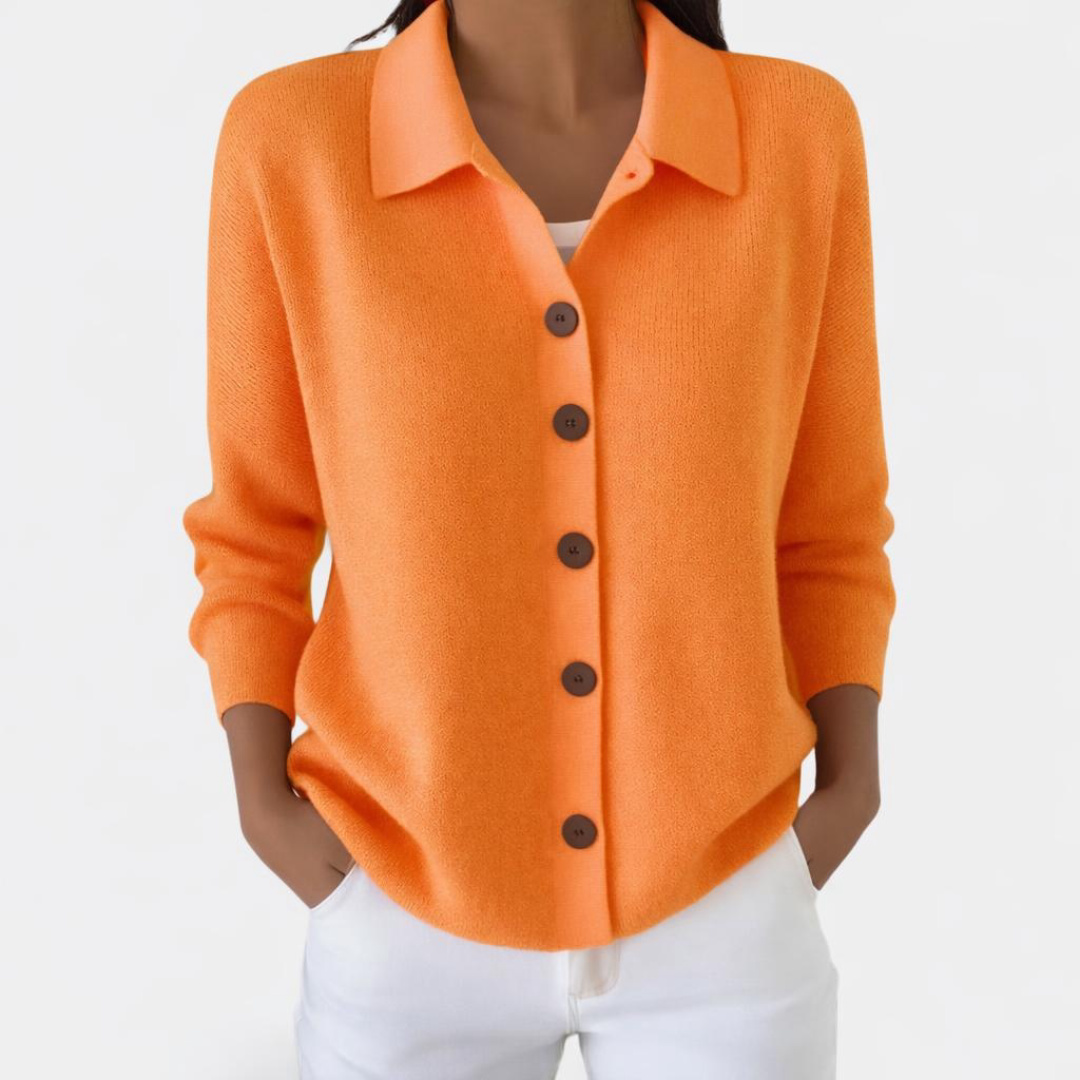 Casual Women's Button-Up Knit Cardigan