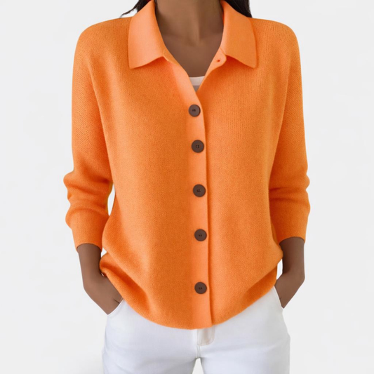Casual Women's Button-Up Knit Cardigan