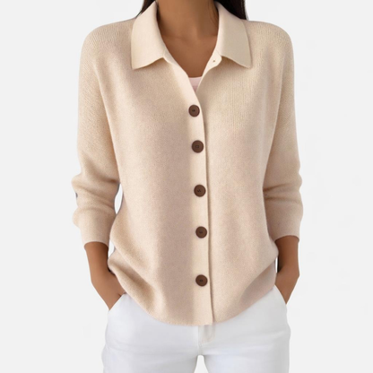 Casual Women's Button-Up Knit Cardigan