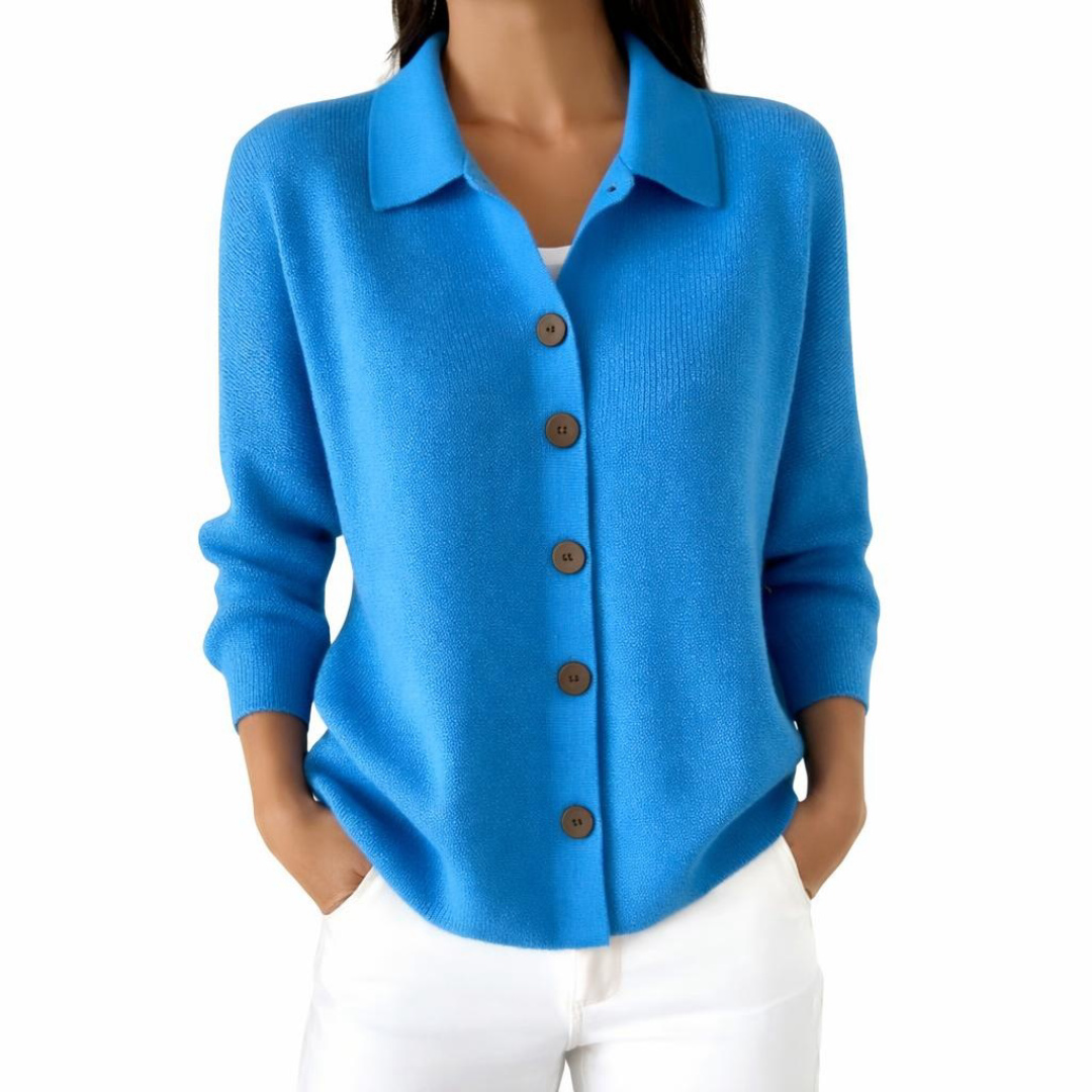 Casual Women's Button-Up Knit Cardigan
