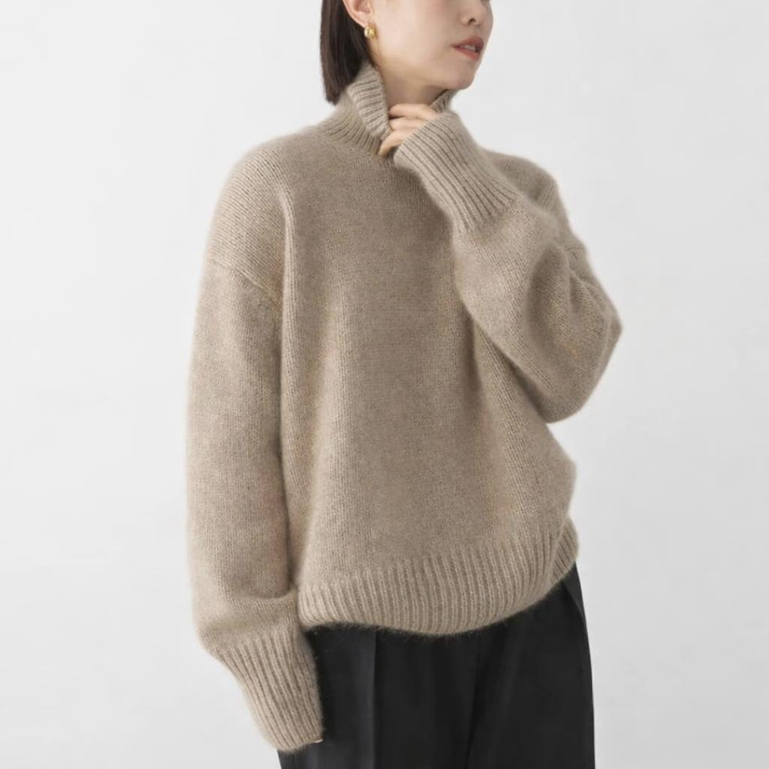 Elegant Women's Turtleneck Sweater with High