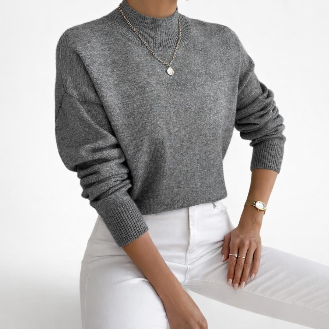 Stylish Women's Turtleneck Sweater - Soft