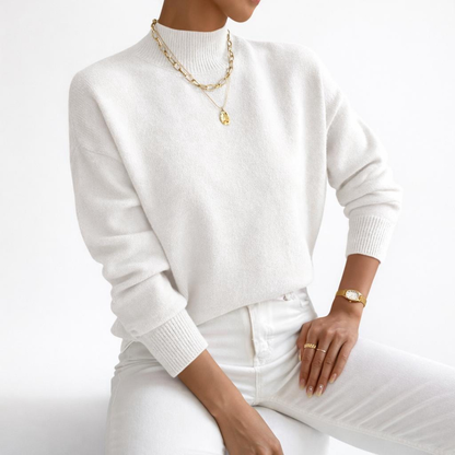 Stylish Women's Turtleneck Sweater - Soft
