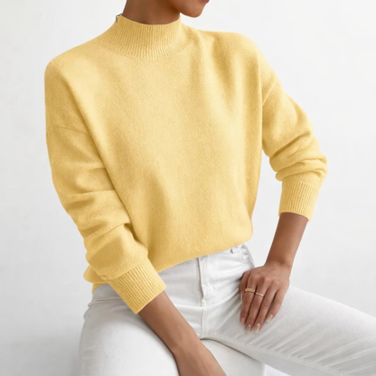 Stylish Women's Turtleneck Sweater - Soft