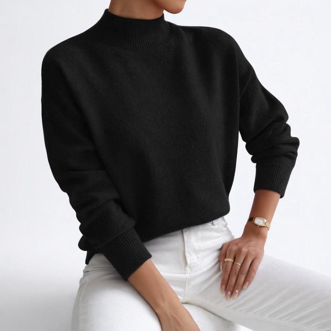 Stylish Women's Turtleneck Sweater - Soft