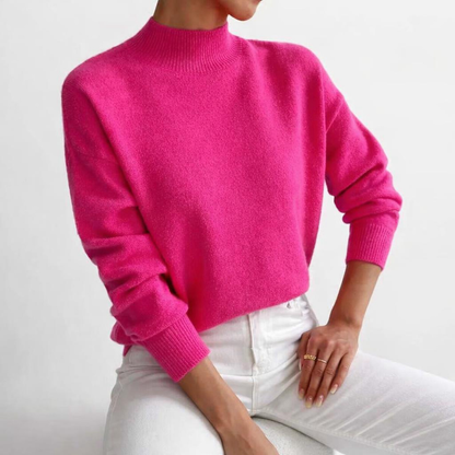 Stylish Women's Turtleneck Sweater - Soft