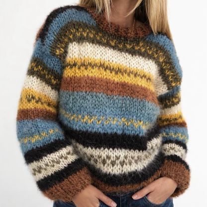 Women's Cozy Long Sleeve Knit Sweater